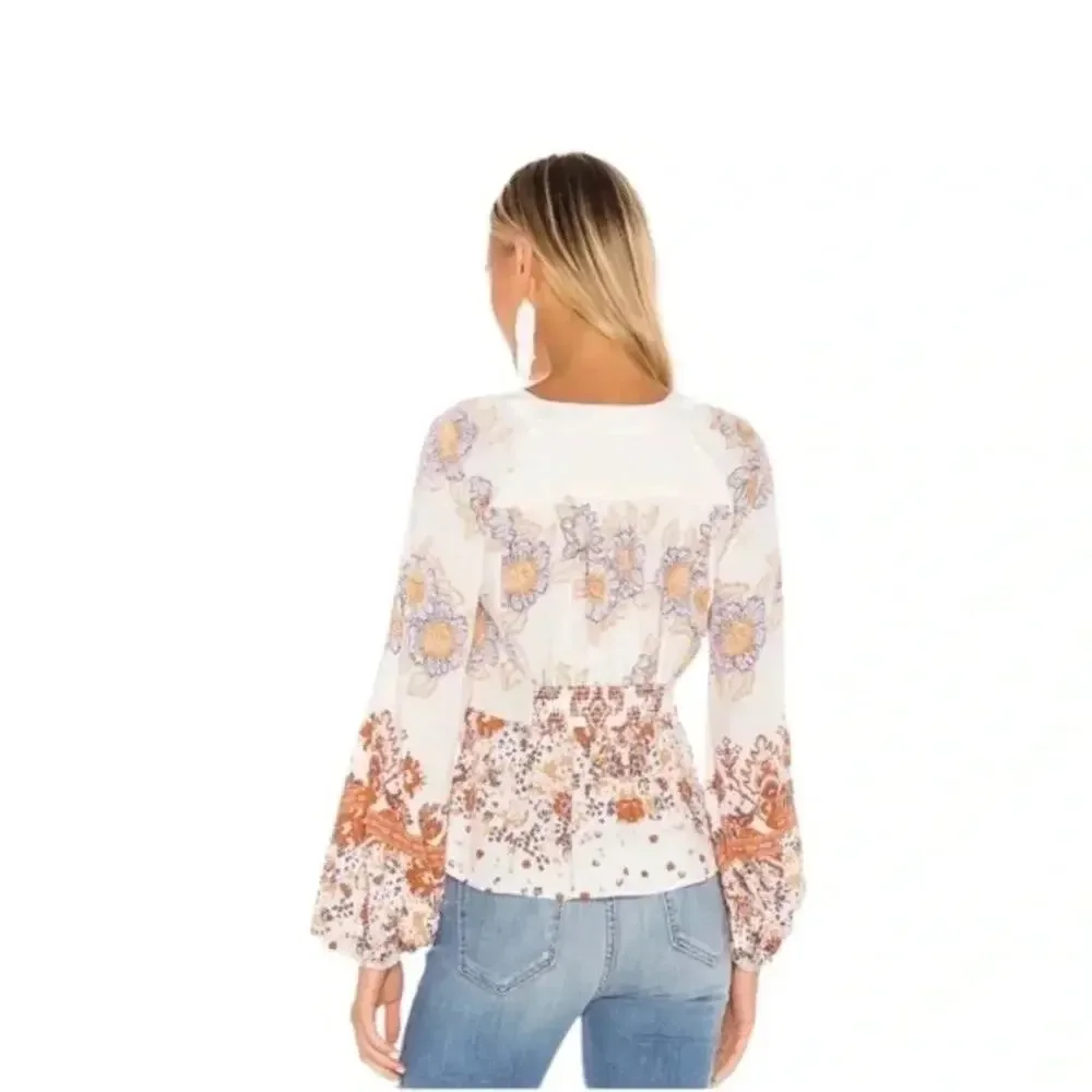FREE PEOPLE Run Free Tunic in Ivory Size S